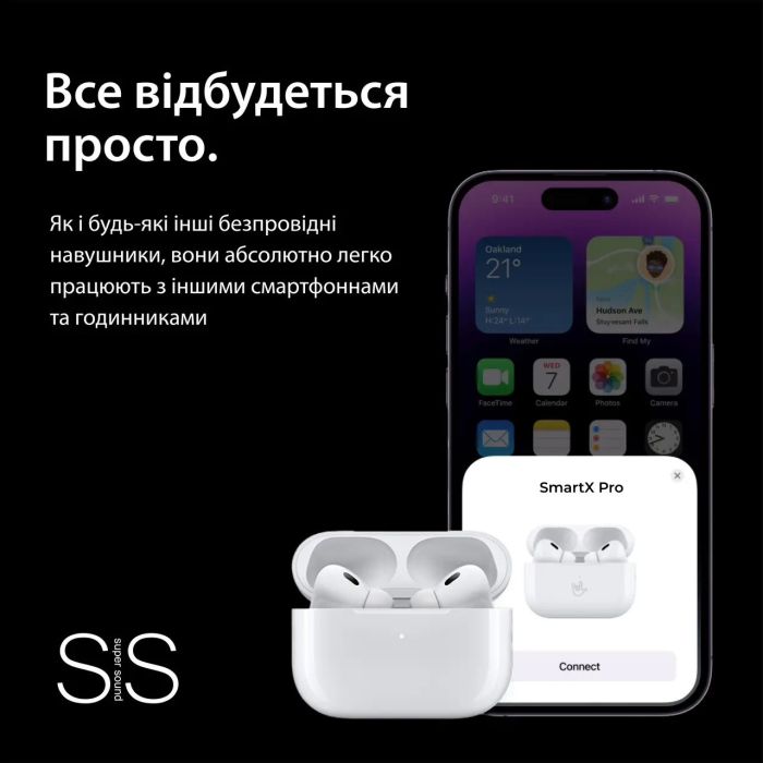 Навушники бездротові SmartX Pro Premium Bluetooth преміум якість блютуз навушники ААА+