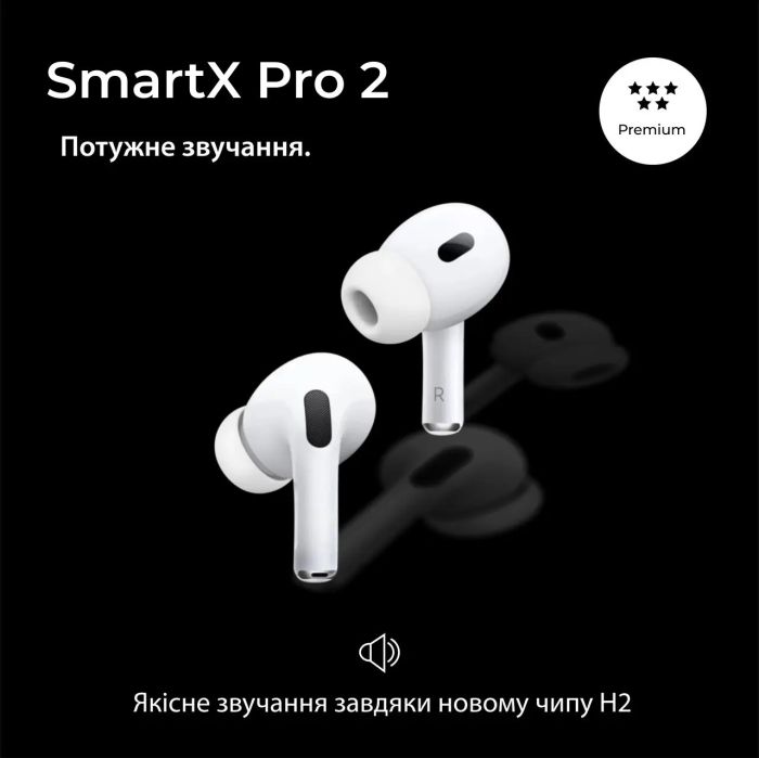 Навушники бездротові SmartX Pro 2 Premium Bluetooth преміум якість блютуз навушники ААА+