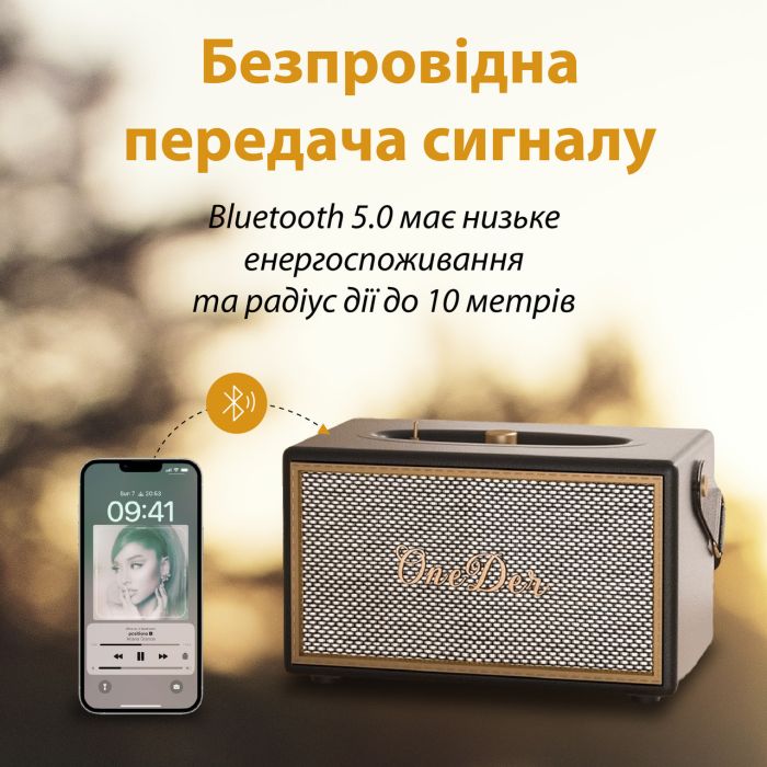 Портативна колонка Bluetooth OneDer D6 потужна з Bluetooth TF/USB/AUX 40 Вт