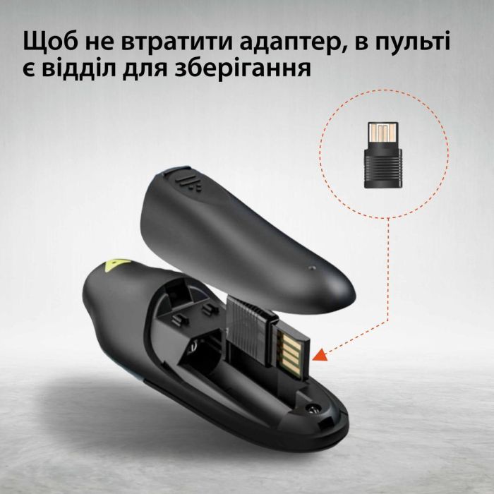 Пульт для презентаций с USB лазерная указка на 100м кликер презентер на 10м R2