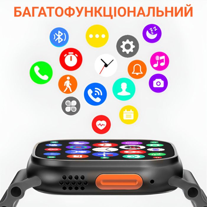 Смарт часы водонепроницаемые SmartX8 Ultra для мужчин и женщин / звонки (Android, iOS) Черный