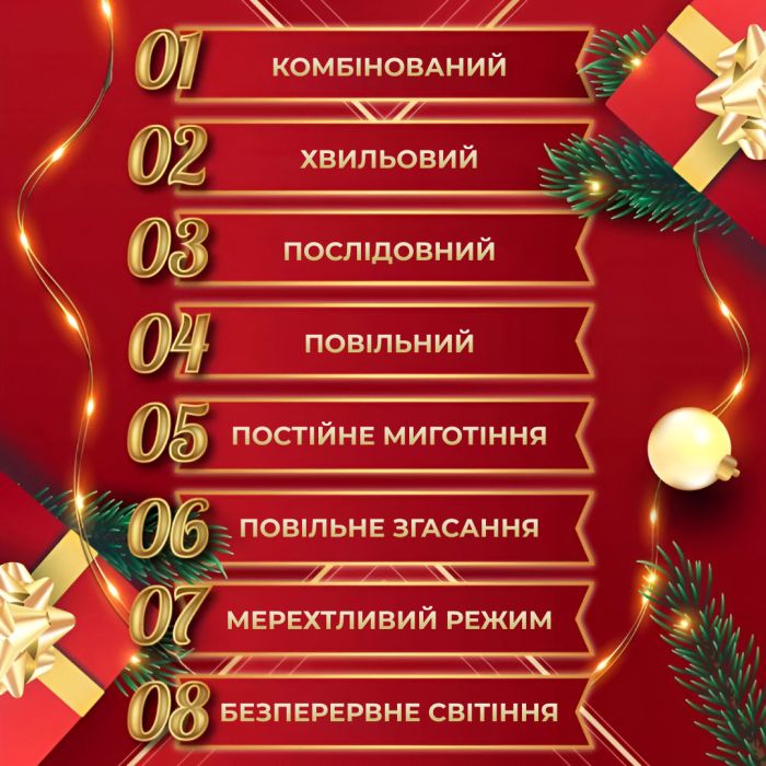 Гірлянда Роса Крапля 50 метрів 500 LED лампочок світлодіодна гірлянда в котушці мідний дріт 50 м 8 функцій + пульт Жовтий