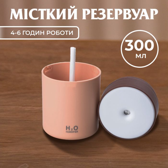 Увлажнитель воздуха для дома портативный детский USB 300 мл ароматический диффузор с подсветкой