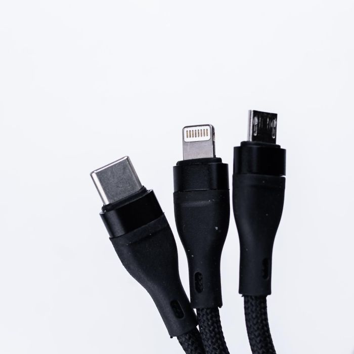 Кабель для зарядки телефону 3в1 USB - Micro USB / Type-C / Lightning