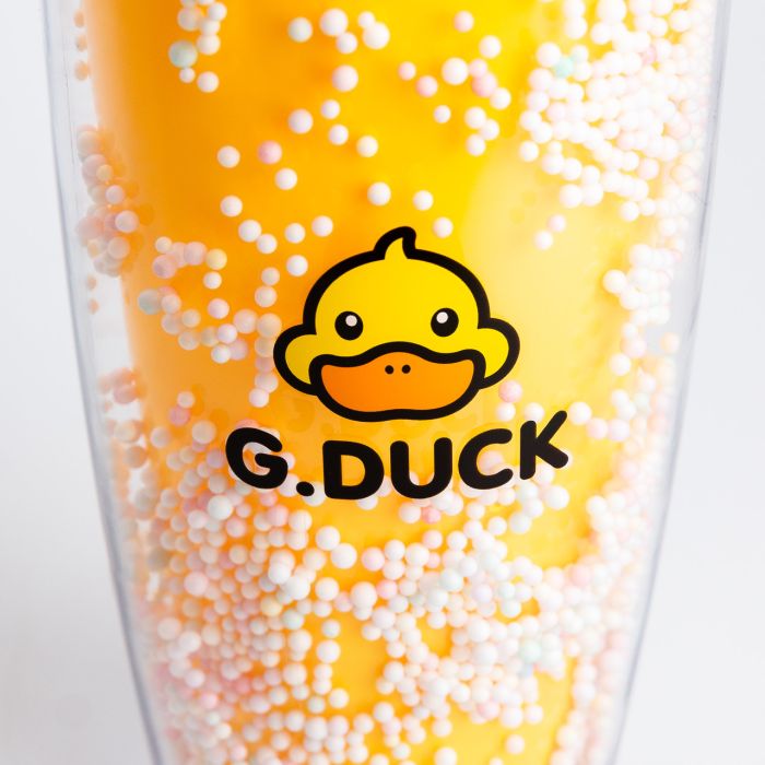 Многоразовый стакан с трубочкой G.Duck Cup Spray желтый