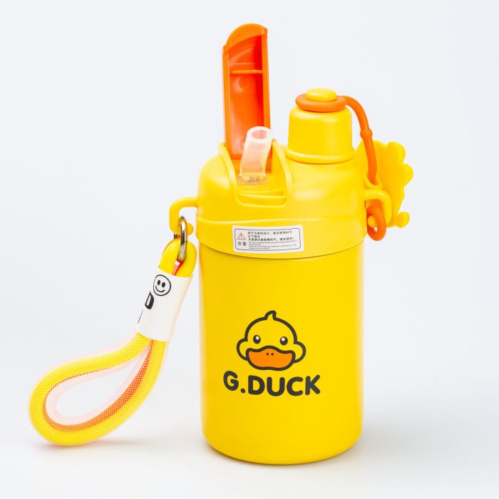 Термос дитячий з поильником з трубочкою G.Duck Cup Spray 460мл жовтий