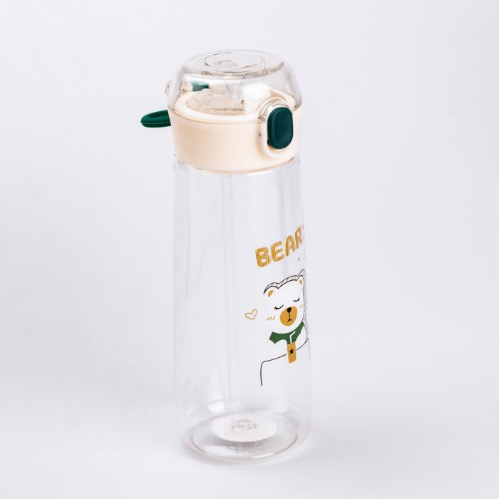 Пляшка для води Bear Fashion Plastic Cup 600 мл зелена