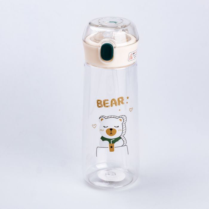 Пляшка для води Bear Fashion Plastic Cup 600 мл зелена