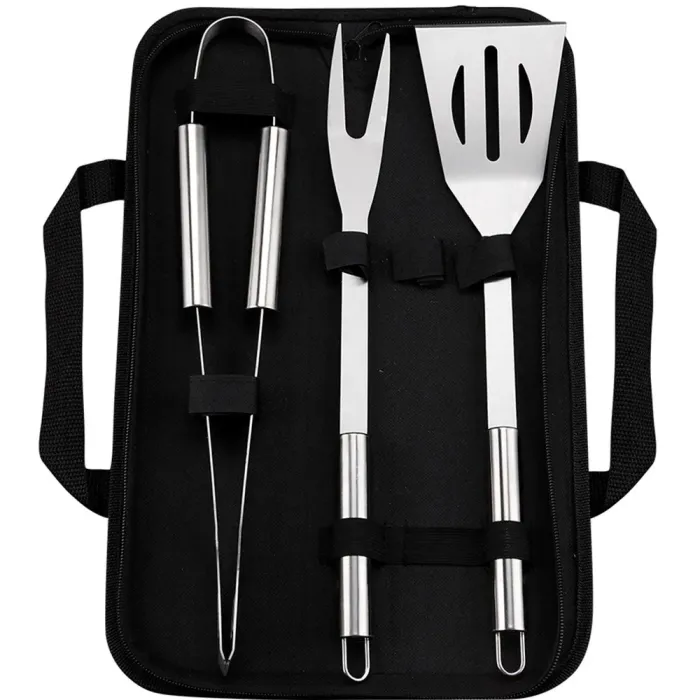 Набір аксесуарів для барбекю, мангала, гриля 3 предмети 40х10х5 см мангальне приладдя HP-20-71 (HP-20-71) - изображение 1