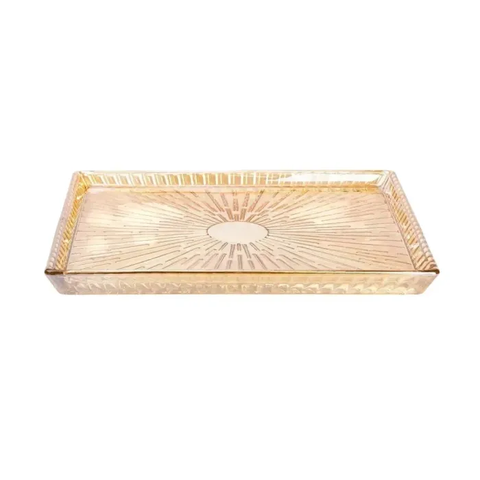 Блюдо для закусок скляне 24,5*20,5*2 см прямокутне HP-YH-54 (HP-YH-54) - изображение 2