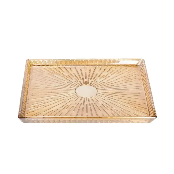 Блюдо для закусок скляне 24,5*20,5*2 см прямокутне HP-YH-54 (HP-YH-54) - изображение 3