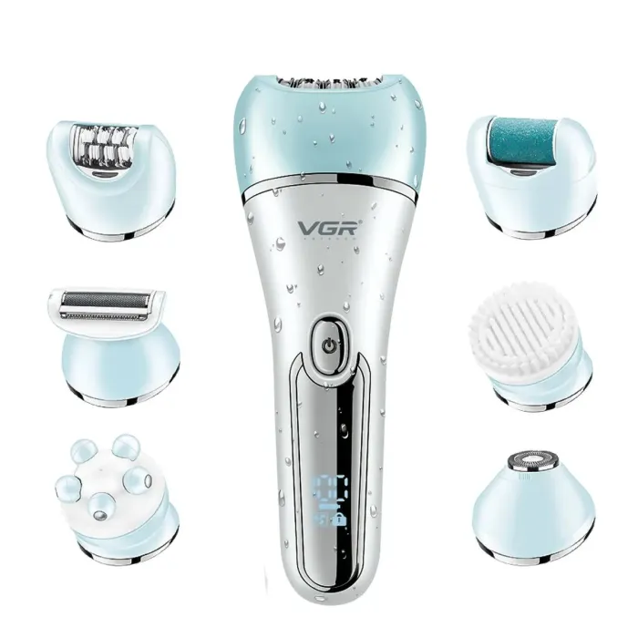Эпилятор аккумуляторный для лица и тела женский 6 в 1 VGR домашний триммер USB VGR V-733 (V733BL) - изображение 3