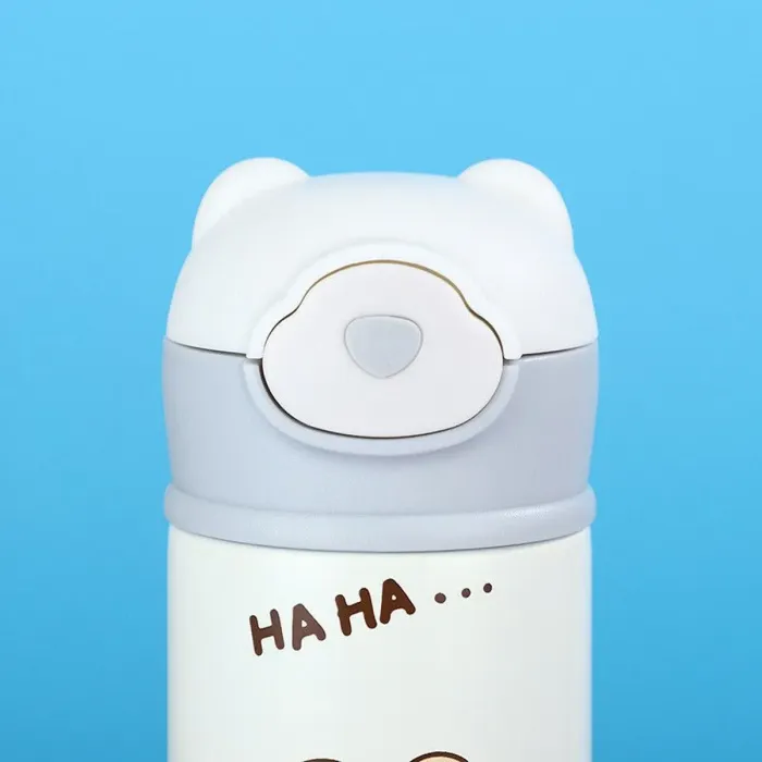 Термос детский с поильником 420 мл термокружка из нержавеющей стали до 12 часов Серый (HP147G) - изображение 5