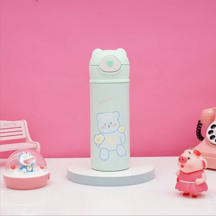 Термос детский с поильником 420 мл термокружка из нержавеющей стали до 12 часов Мятный (HP147M) - изображение 4