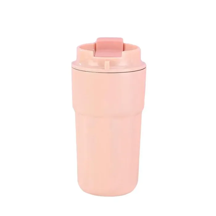 Термос металлический 450 мл термокружка из нержавеющей стали до 12 часов Розовый (HP153P) - изображение 1