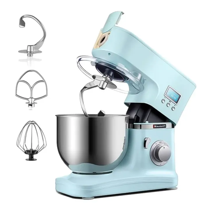 Миксер планетарный с чашей из нержавеющей стали 1800 Вт 6 режимов скорости и 3 насадки Sokany SK-277 (SK277) - изображение 2