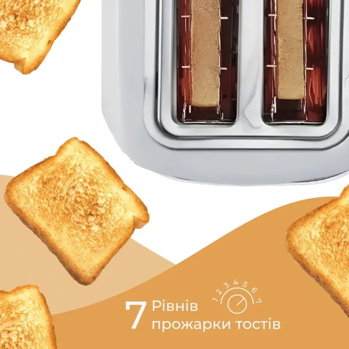 Тостер 7 температурних режимів підігрів та розморожування 780 Вт Sokany SK-034 (SK034W) - зображення 3