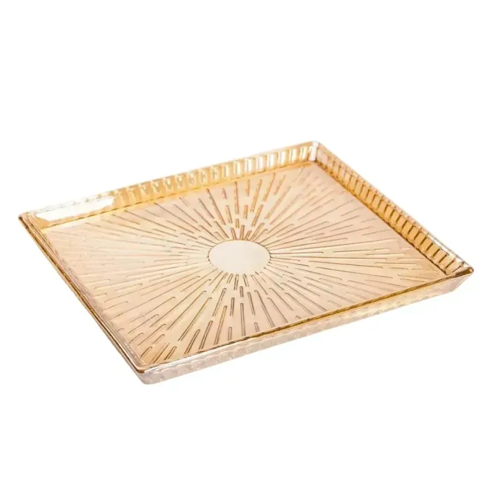 Блюдо для закусок скляне 24,5*20,5*2 см прямокутне HP-YH-54 (HP-YH-54) - изображение 4