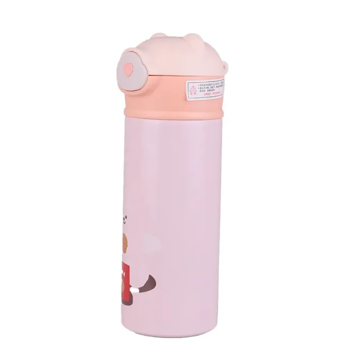 Термос детский с поильником 420 мл термокружка из нержавеющей стали до 12 часов (HP147P) - изображение 3