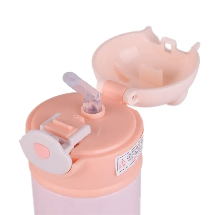 Термос детский с поильником 420 мл термокружка из нержавеющей стали до 12 часов (HP147P) - изображение 4