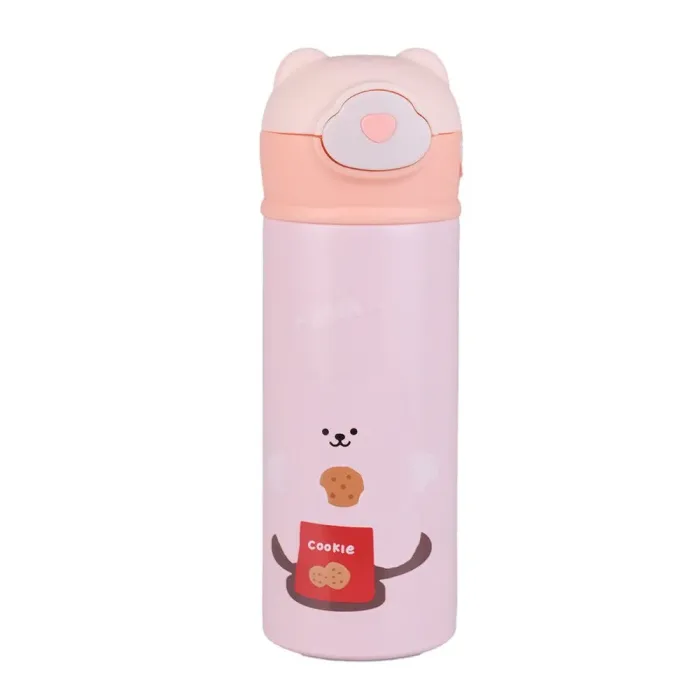 Термос детский с поильником 420 мл термокружка из нержавеющей стали до 12 часов (HP147P) - изображение 2