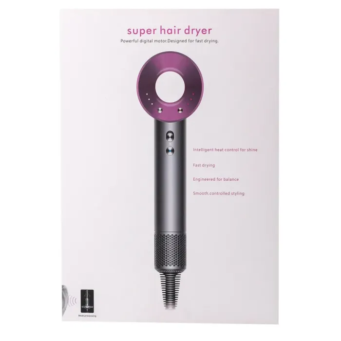 Фен стайлер для волосся 6 в 1 Supersonic Premium 1600 Вт 5 насадок 3 режими швидкості (PH770P) - зображення 9