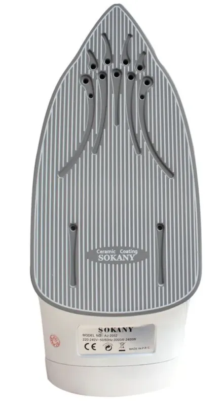 Праска парова з антипригарним покриттям 2400 Вт праска керамічна з системою самоочищення SOKANY AJ-2052 (AJ2052) - зображення 9