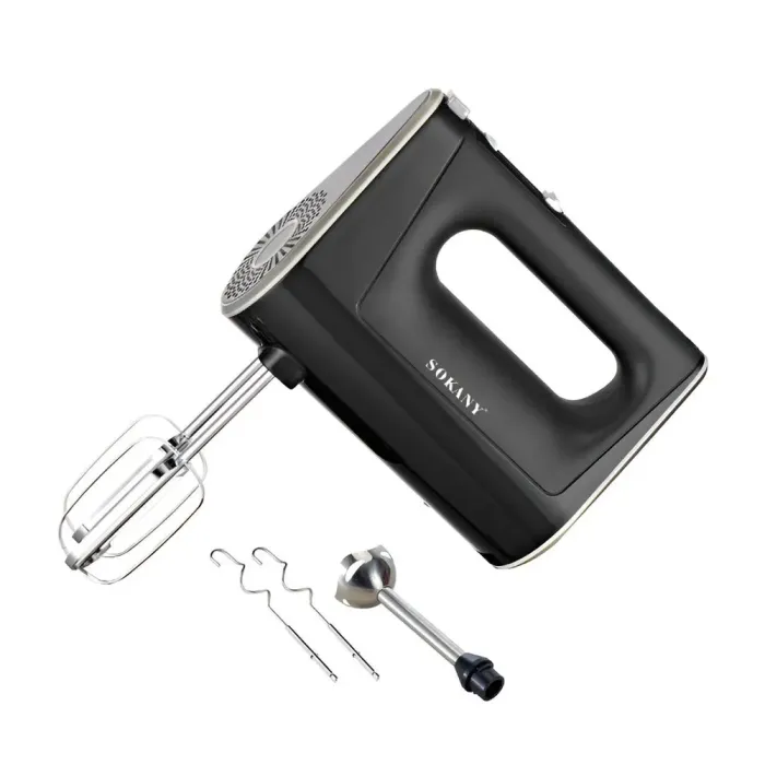 Миксер ручной 800 Вт легкий 5 режимов скорости 3 насадки Sokany SK-6641 (SK6641) - изображение 1