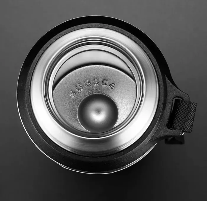 Термос с чашкой и ремешком 600 мл из нержавеющей стали тепло до 12 часов (HPGM80155B) - изображение 4