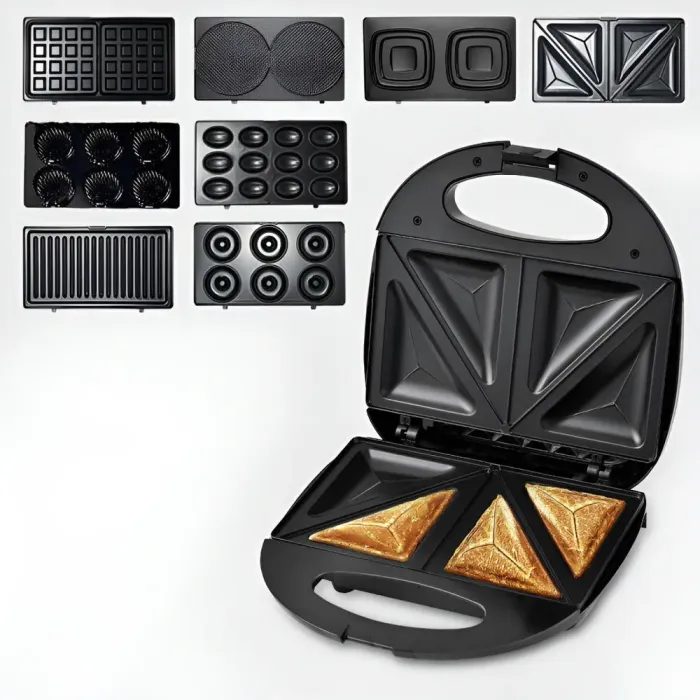 Бутербродниця сендвічниця мультипекар 8 в 1 800 Вт антипригарне покриття Sokany SK-B140-8 (SKB1408) - зображення 2