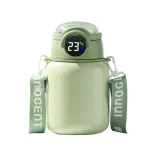 Термос із трубочкою 650 мл із нержавіючої сталі з датчиком температури ремінцем до 12 годин (HPGM8816GR)