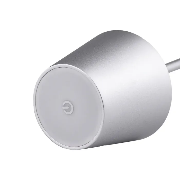 Лампа настільна акумуляторна в скандинавському стилі 5 Вт 5200mA настільний світильник Сірий (HP401) - зображення 2