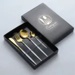 Набір столових приборів Cutlery set із нержавіючої сталі на 1 персону 4 штуки (HP96915)