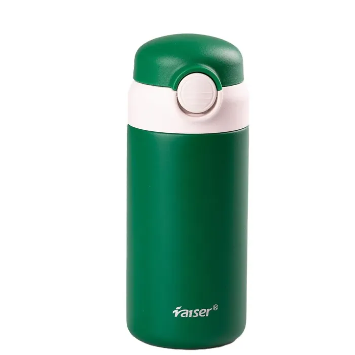 Термос металлический 280 мл термокружка из нержавеющей стали до 12 часов Зеленый (YLS80158GR) - изображение 1