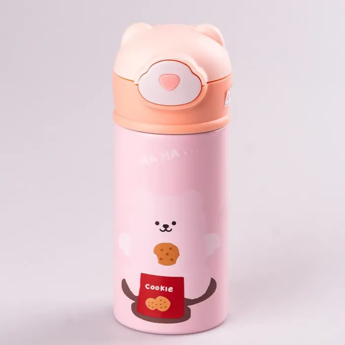 Термос детский с поильником 300 мл термокружка из нержавеющей стали до 12 часов (HP146P) - изображение 1