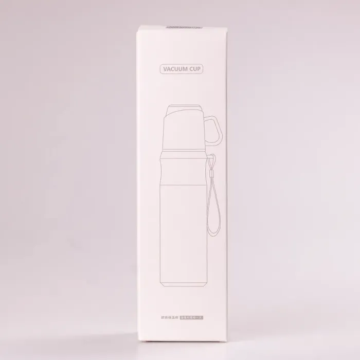 Термос с чашкой и ремешком 600 мл из нержавеющей стали тепло до 12 часов (HPGM80155B) - изображение 5