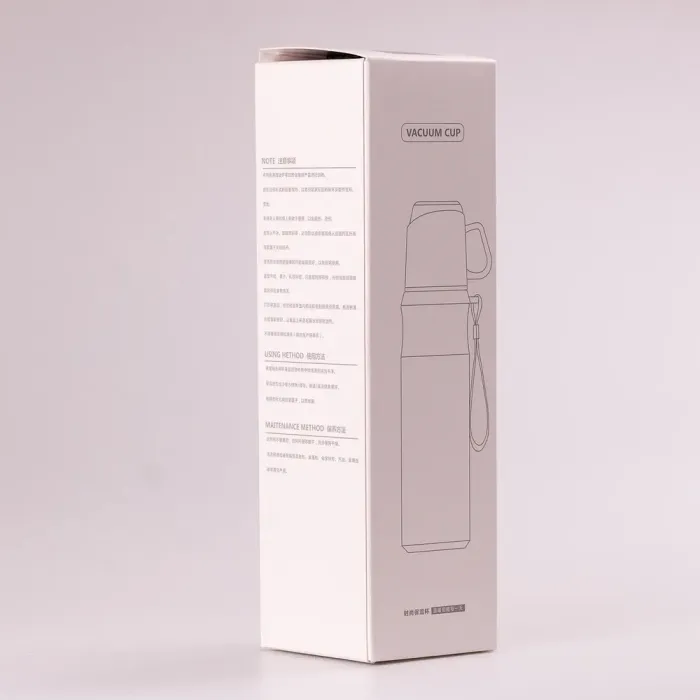 Термос с чашкой и ремешком 600мл из нержавеющей стали тепло до 12 часов (HPGM80155BL) - изображение 4