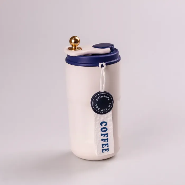 Термос из нержавеющей стали 420 мл с ремешком температура до 12 часов (HPGM8110BL) - изображение 2