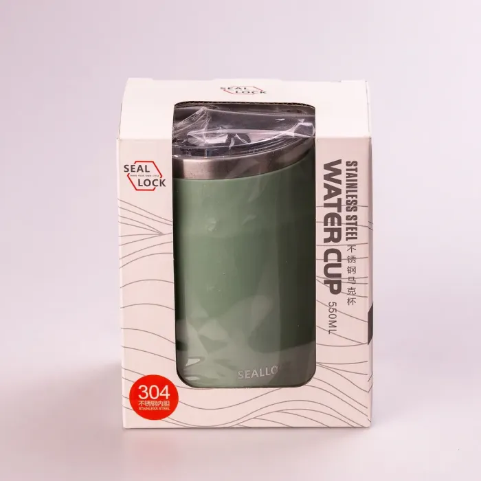 Термос металлический 550 мл термокружка из нержавеющей стали до 12 часов (HPGMB5502GR) - изображение 3