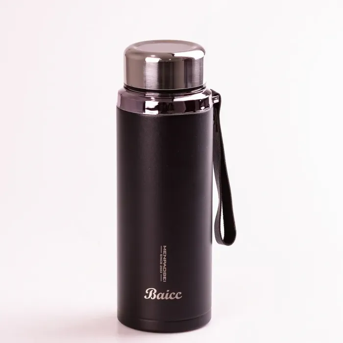 Термос из нержавеющей стали с ремешком Baicc 800 мл Черный (HPGM8865B) - изображение 2