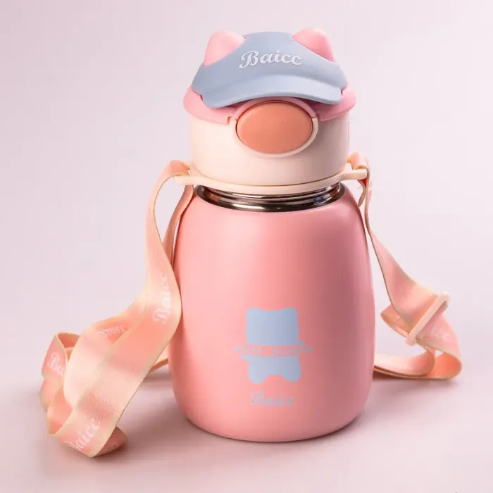 Термос детский с поильником 500 мл термокружка из нержавеющей стали до 12 часов (HPGM8860P) - изображение 2