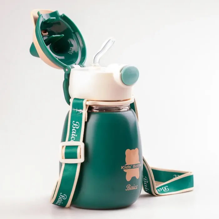 Термос детский с поильником 500 мл термокружка из нержавеющей стали до 12 часов. (HPGM8860GR) - изображение 4