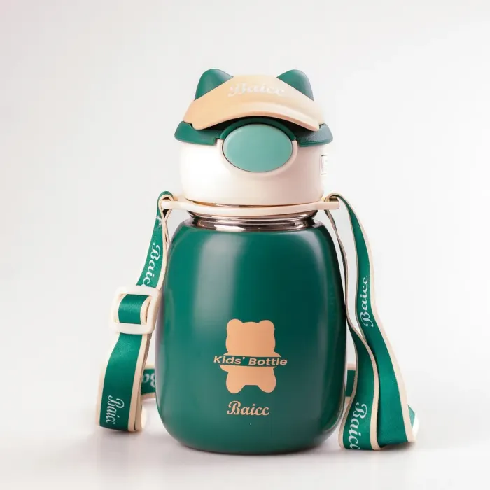 Термос детский с поильником 500 мл термокружка из нержавеющей стали до 12 часов. (HPGM8860GR) - изображение 2