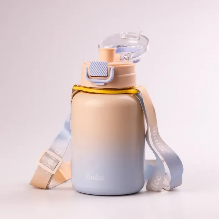 Термос с трубочкой и ремешком 600 мл из нержавеющей стали до 12 часов. - изображение 4