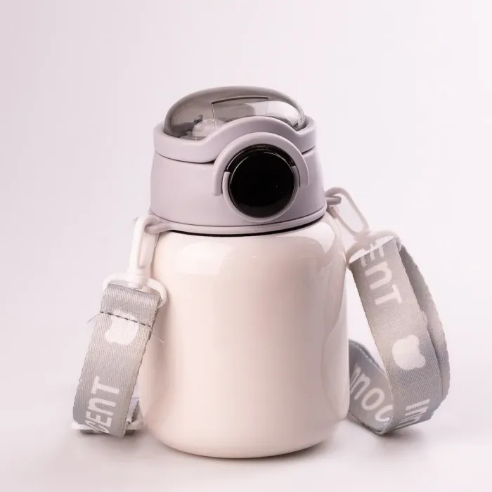 Термос с трубочкой 650 мл из нержавеющей стали с датчиком температуры ремешком до 12 часов (HPGM8816BE) - изображение 2