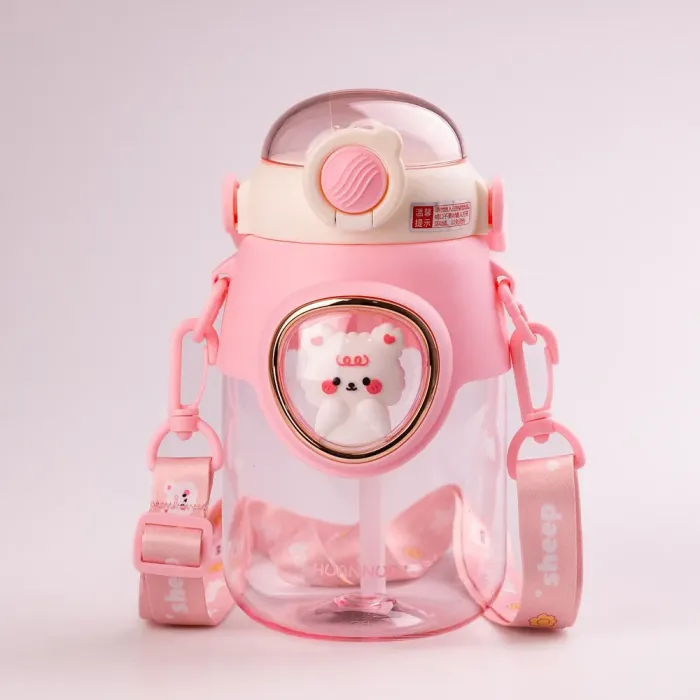 Бутылка для воды с трубочкой 820 мл детская фляга. - изображение 2