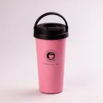 Термос із нержавіючої сталі 500 мл із ручкою температура до 12 годин Рожевий (HPGM501P)