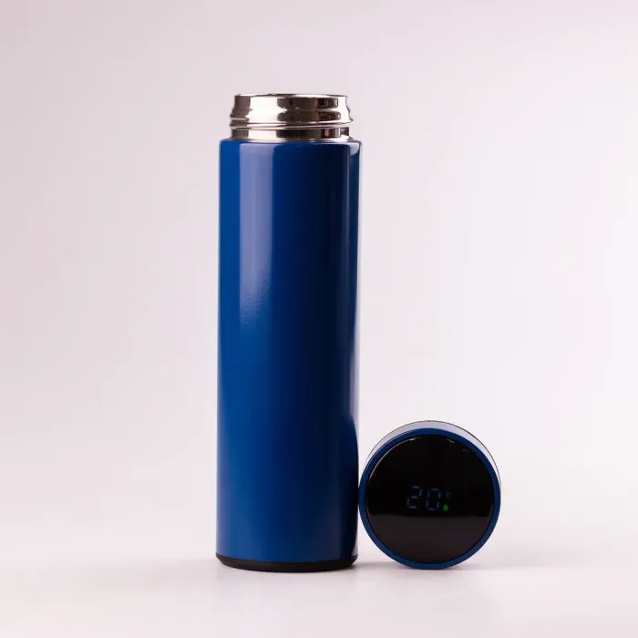 Термос с датчиком температуры 500 мл из нержавеющей стали термокружка до 12 часов. HP-GM-443 Синий - изображение 3
