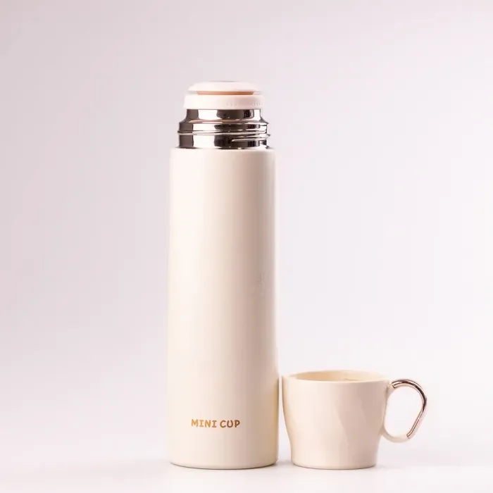 Термос с чашкой и клапаном Mini Cup 500 мл тепло до 12 часов (HPGM7009W) - изображение 2