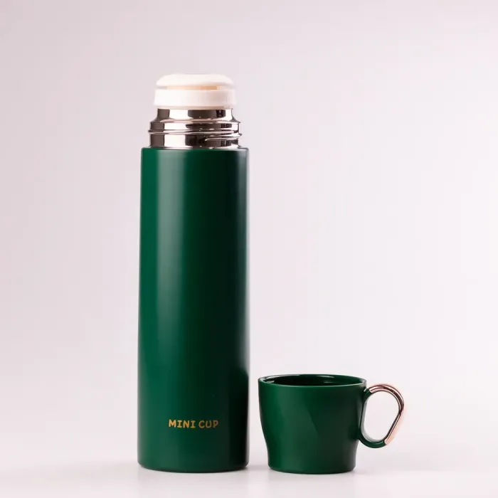 Термос с чашкой и клапаном Mini Cup 500мл тепло до 12 часов Зеленый (HPGM7009GR) - изображение 2